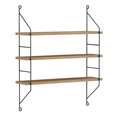 WALL SHELVES ACHALA HM9185.11 MELAMINE IN NATURAL OAK 60x15x68Hcm.