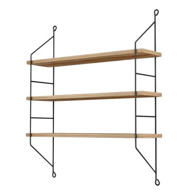 WALL SHELVES ACHALA HM9185.11 MELAMINE IN NATURAL OAK 60x15x68Hcm.