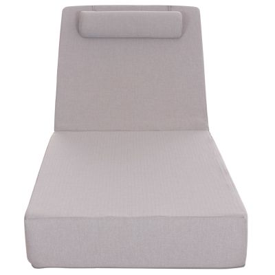 SUNLOUNGER CUSHION KIHEI HM21094.01 OLEFIN IN LIGHT GREY WITH FOAM FILLING 198x70x20Hcm.
