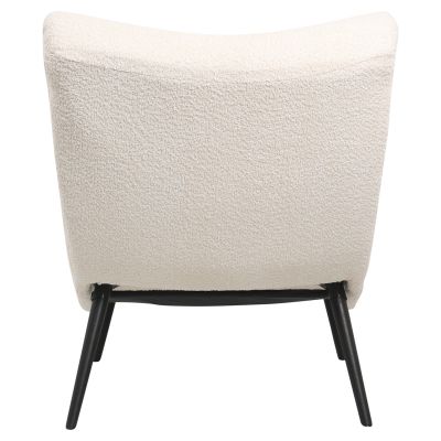 КРЕСЛО BRYM HM9605.06 ЕКРЮ МАТЕРИЯ БУКЛЕ-ЧЕРНИ ДЪРВЕНИ КРАКА 97x80x100Hcm.