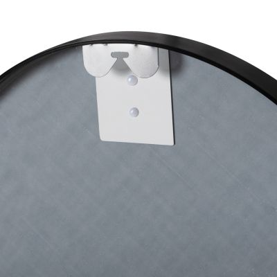 WALL MIRROR ROUND HM9582.01 ALUMINUM FRAME IN BLACK Φ50x3 cm.