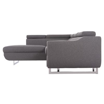 CORNER SOFA-BED WITH STORAGE SPACE ENCORE HM3301.01L GREY FABRIC 285x205x90Hcm.