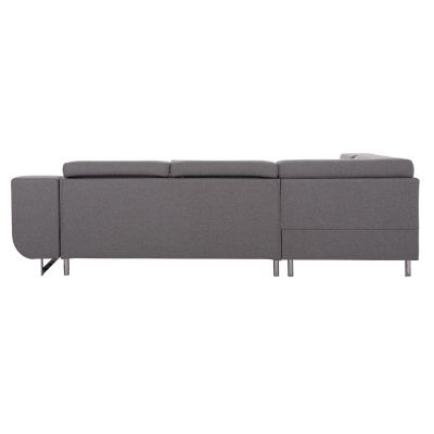 CORNER SOFA-BED WITH STORAGE SPACE ENCORE HM3301.01L GREY FABRIC 285x205x90Hcm.
