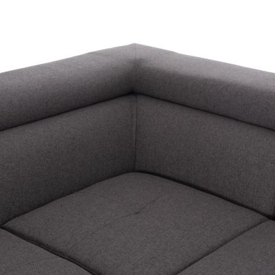 CORNER SOFA-BED WITH STORAGE SPACE ENCORE HM3301.01L GREY FABRIC 285x205x90Hcm.