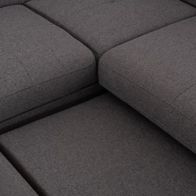 CORNER SOFA-BED WITH STORAGE SPACE ENCORE HM3301.01L GREY FABRIC 285x205x90Hcm.