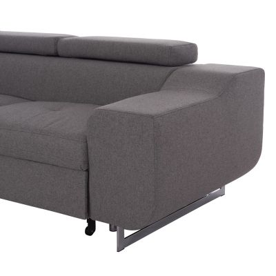 CORNER SOFA-BED WITH STORAGE SPACE ENCORE HM3301.01L GREY FABRIC 285x205x90Hcm.
