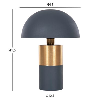 TABLE LAMP PUNE HM4253.05 METAL IN ANTHRACITE BLUE-GOLD Φ31x41.5Hcm.