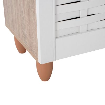 Shoe Cabinet Melamine with 3 Doors HM2211.06 Sonama-White 114,5x34x68cm