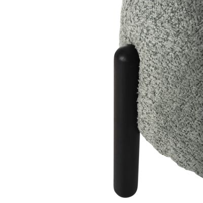 ТАБУРЕТКА КРЪГЛА EWAN HM9596.05 ШАМ ФЪСТЪК ЗЕЛЕН БУКУЛ ПЛАТ-ЧЕРНИ МЕТАЛНИ КРАКА Φ45x36Hсм.