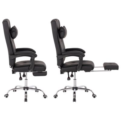 EXECUTIVE OFFICE CHAIR HM1057.11 BLACK WITH FOLDING FOOTREST 58x71x128Hcm.