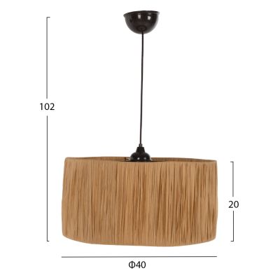 ПАНЕЛ ВЪТРЕШНА ЛАМПА HM7945.05 БЕЖОВА КАПАЧКА ЗА ВЪЖЕ ОТ ХАРТИЯ Φ40x117Hcm.