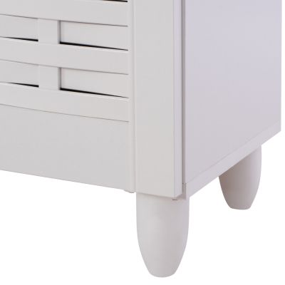 SHOE CABINET IGGY MELAMINE 3-DOOR WHITE WITH LEGS 114Χ34Χ68Hcm.HM2211.05