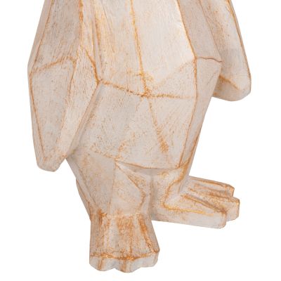 ПОДОВА ДЕКОРАЦИЯ ПИНГВИН HM7915 GRC В ЦВЯТ БЯЛА ПАТИНА СЪС ЗЛАТНИ ДЕТАЙЛИ 30x20x60Hcm.