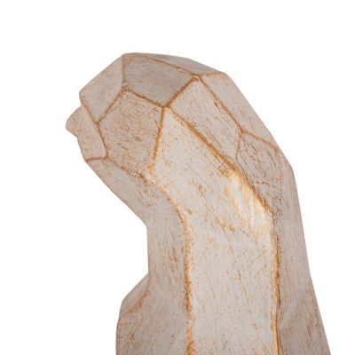 ПОДОВА ДЕКОРАЦИЯ ПИНГВИН HM7915 GRC В ЦВЯТ БЯЛА ПАТИНА СЪС ЗЛАТНИ ДЕТАЙЛИ 30x20x60Hcm.