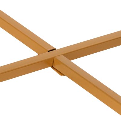 ХОЛНА МАСА HM9420.01 МЕЛАМИН БЯЛ МРАМОР-ЗЛАТИСТИ МЕТАЛНИ КРАКА Φ80x48,5Hcm.