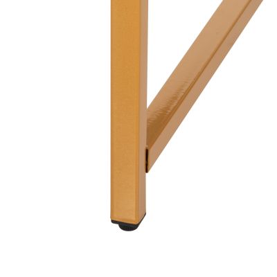 ХОЛНА МАСА HM9420.01 МЕЛАМИН БЯЛ МРАМОР-ЗЛАТИСТИ МЕТАЛНИ КРАКА Φ80x48,5Hcm.