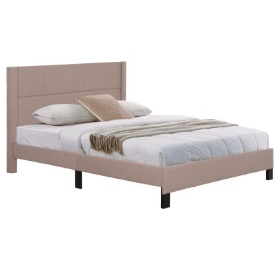 BED TRILLOP HM666.15 BEIGE FABRIC- 160x200cm. MATTRESS