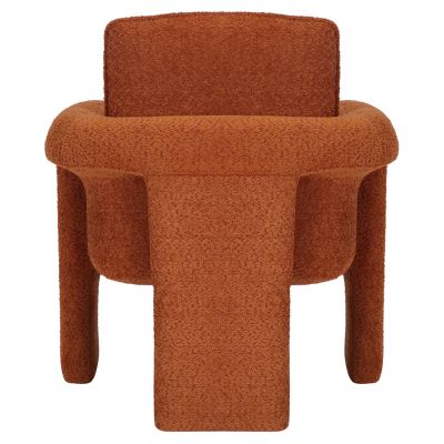 ARMCHAIR CRUSHER HM9681.05 ORANGE BOUCLE FABRIC-METAL FRAME 82x78x87Hcm.