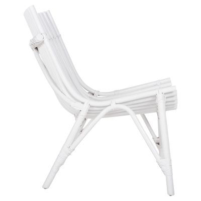 CHAIR FOR OUTDOORS CELLION HM9812.03 RATTAN POLES IN WHITE COLOR 76x72x83Hcm.