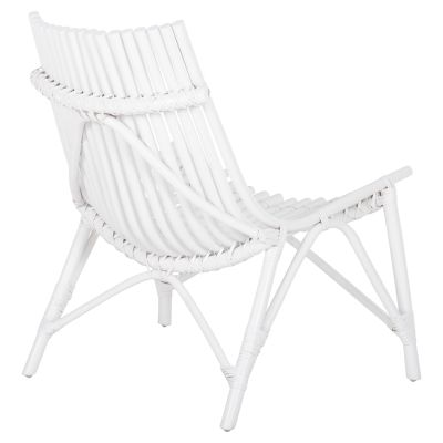 CHAIR FOR OUTDOORS CELLION HM9812.03 RATTAN POLES IN WHITE COLOR 76x72x83Hcm.