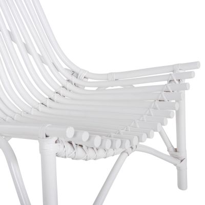 CHAIR FOR OUTDOORS CELLION HM9812.03 RATTAN POLES IN WHITE COLOR 76x72x83Hcm.