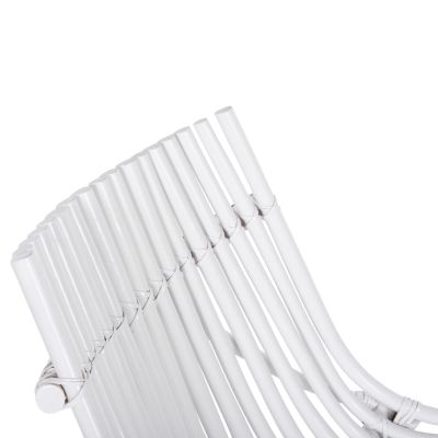 CHAIR FOR OUTDOORS CELLION HM9812.03 RATTAN POLES IN WHITE COLOR 76x72x83Hcm.