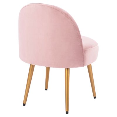 Stool with back Yasmine from rotten apple velvet & gold legs HM8395.12 47x43x65cm