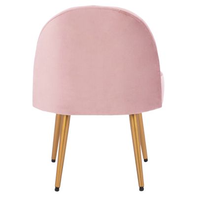 Stool with back Yasmine from rotten apple velvet & gold legs HM8395.12 47x43x65cm