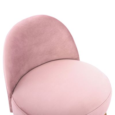 Stool with back Yasmine from rotten apple velvet & gold legs HM8395.12 47x43x65cm