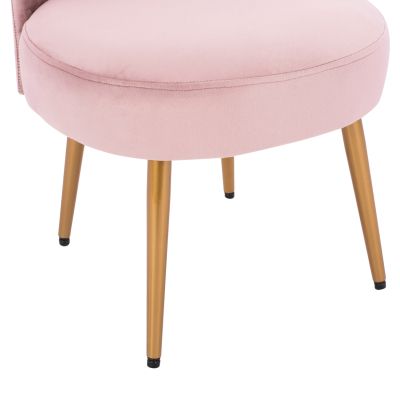 Stool with back Yasmine from rotten apple velvet & gold legs HM8395.12 47x43x65cm
