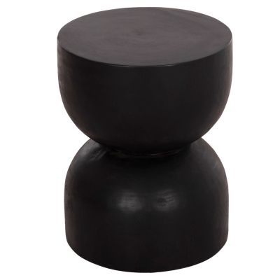 ROUND STOOL FEBRY HM9753.12 SOLID SUAR WOOD IN BLACK Φ35x45Hcm.
