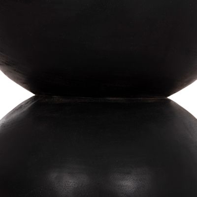 ROUND STOOL FEBRY HM9753.12 SOLID SUAR WOOD IN BLACK Φ35x45Hcm.