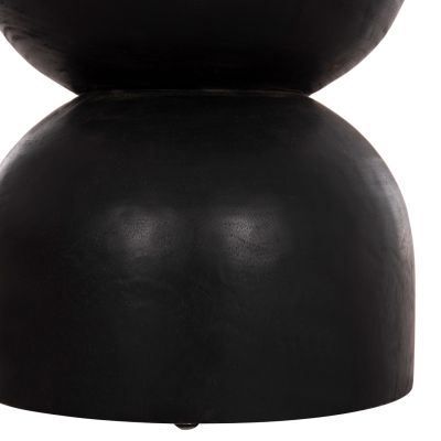 ROUND STOOL FEBRY HM9753.12 SOLID SUAR WOOD IN BLACK Φ35x45Hcm.