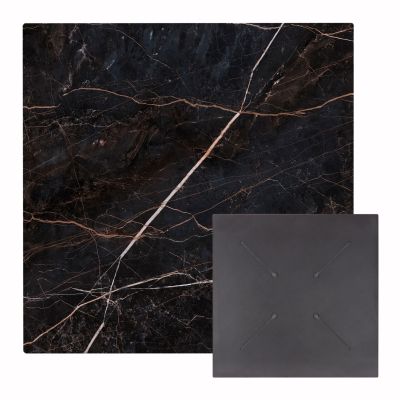 SQUARE HPL TABLETOP HM5839.34 BLACK MARBLE 80x80cm.