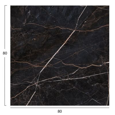 SQUARE HPL TABLETOP HM5839.34 BLACK MARBLE 80x80cm.