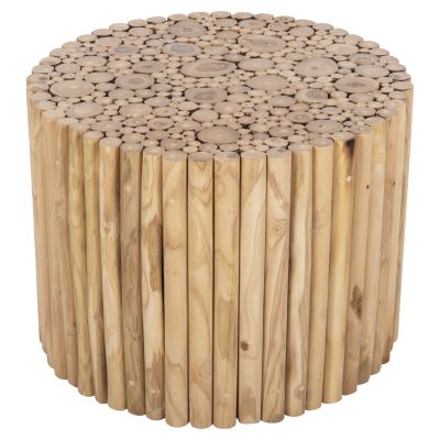 COFFEE TABLE ROUND COOTER HM9864 TEAK BRANCHES- NATURAL Φ60,5x46Hcm.