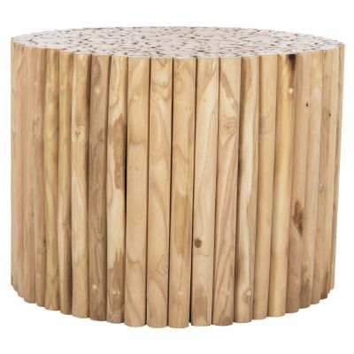 COFFEE TABLE ROUND COOTER HM9864 TEAK BRANCHES- NATURAL Φ60,5x46Hcm.