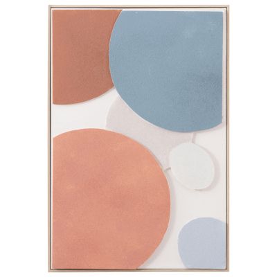 WALL PAINTING 3D FLUO HM4543.02 WITH BEIGE PS FRAME-HANDMADE SHAPES 60x4,5Χ90Hcm.