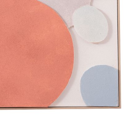 WALL PAINTING 3D FLUO HM4543.02 WITH BEIGE PS FRAME-HANDMADE SHAPES 60x4,5Χ90Hcm.