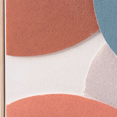 WALL PAINTING 3D FLUO HM4543.02 WITH BEIGE PS FRAME-HANDMADE SHAPES 60x4,5Χ90Hcm.