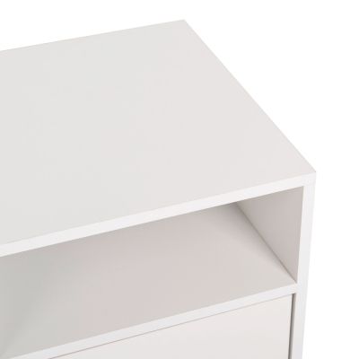NIGHTSTAND MALORY HM2205.05 WHITE MELAMINE 40x40x50Hcm.