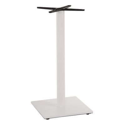 BASE FOR BAR TABLE HM474.02 MEDIUM HEIGHT-MATTE WHITE METAL-HEIGHT ADJUSTERS-CROSS 46Χ46cm 45Χ45Χ94Hcm