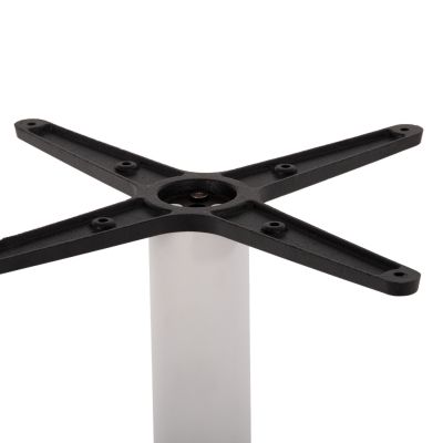 BASE FOR BAR TABLE HM474.02 MEDIUM HEIGHT-MATTE WHITE METAL-HEIGHT ADJUSTERS-CROSS 46Χ46cm 45Χ45Χ94Hcm