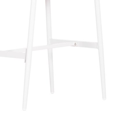 ТАБУРЕТКА СРЕДНА ВИСОЧИНА HM5920.01 БЯЛ АЛУМИНИЙ СЪС СИНТЕТИЧЕН РАТАН БЕЖОВ 46x58x95Hcm.