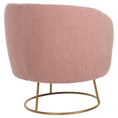 ARMCHAIR ARIEN HM8403.22 BOUCLE FABRIC IN DUSTY PINK-GOLD METAL BASE 78x75x84Hcm.