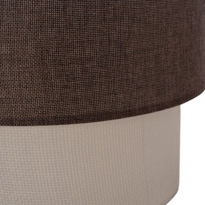 PENDANT CEILING LAMP HM7619.03 TWO-LAYER FABRIC DRUM, PLASTIC FRAME