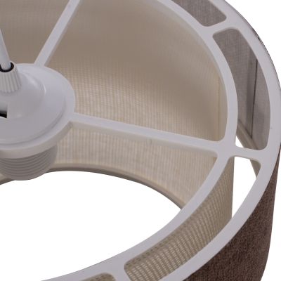 PENDANT CEILING LAMP HM7619.03 TWO-LAYER FABRIC DRUM, PLASTIC FRAME