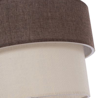 PENDANT CEILING LAMP HM7619.03 TWO-LAYER FABRIC DRUM, PLASTIC FRAME