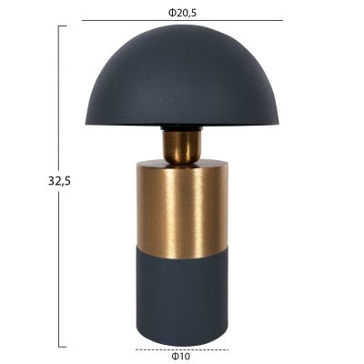 TABLE LAMP PUNE HM4245.05 METAL IN ANTHRACITE BLUE-GOLD Φ20,5x32,5Hcm.