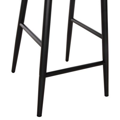 BAR STOOL ALUMINUM CAMDEN HM6142.01 ANTHRACITE WITH ECRU BACK CUSHION WITH PRINT PATTERN 56x60x108Hcm.